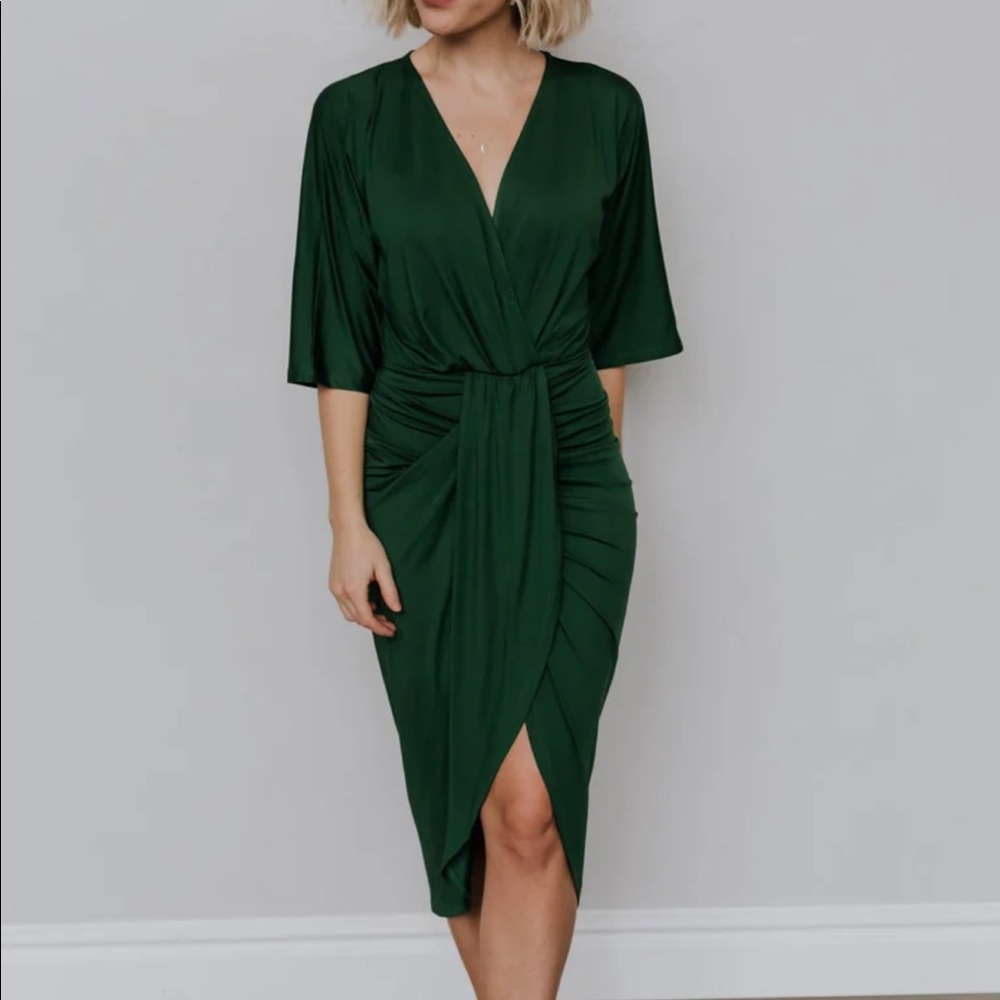 Baltic Born, Medium Midi Hunter Green Dress